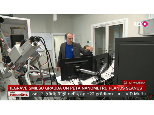 ISSP UL scientist tells National TV about the possibilities of the scanning electron microscope